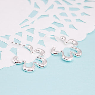 Aretes Flor Wave