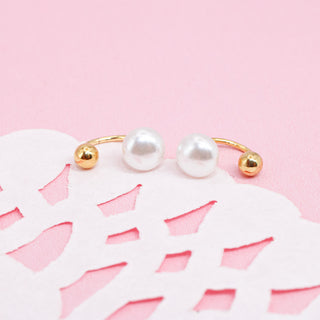Aretes Perla Minimal Gold