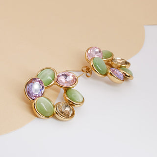 Aretes Flor Multicolor