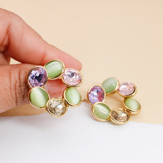 Aretes Flor Multicolor