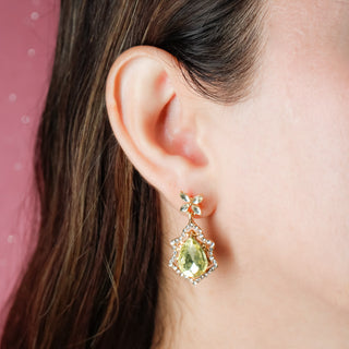 Aretes Olive Bloom Colgante