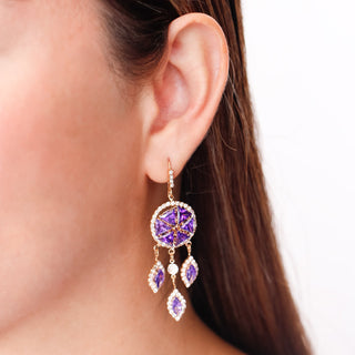 Aretes Atrapasueños de Cristal