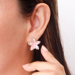 Aretes Flor De Loto Pink