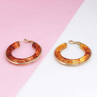 Arracadas Amber Resin
