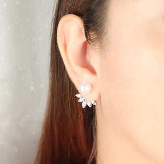 Aretes Perla con Zirconias