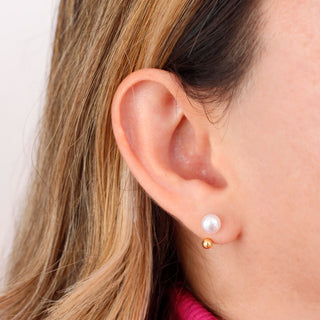 Aretes Perla Minimal Gold