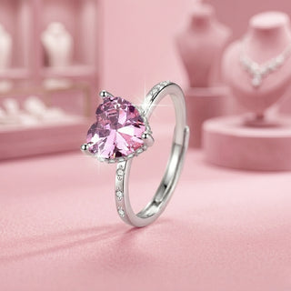 Anillo Ajustable de Promesa Pink Love Plata925