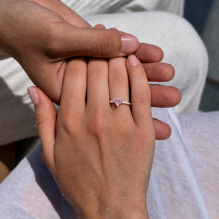 Anillo Promesa Heart Pink Plata 925
