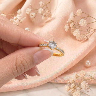 Anillo de Promesa Gold con Zirconias