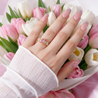 Anillo Ajustable Pink Glam