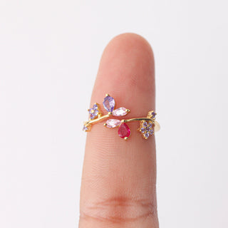 Anillo Ajustable Violeta Bliss Plata925