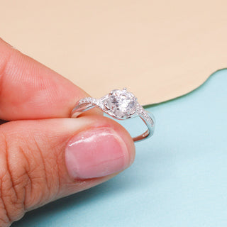 Anillo Ajustable de Promesa Rose Plata925