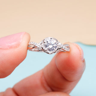 Anillo Ajustable de Promesa Rose Plata925
