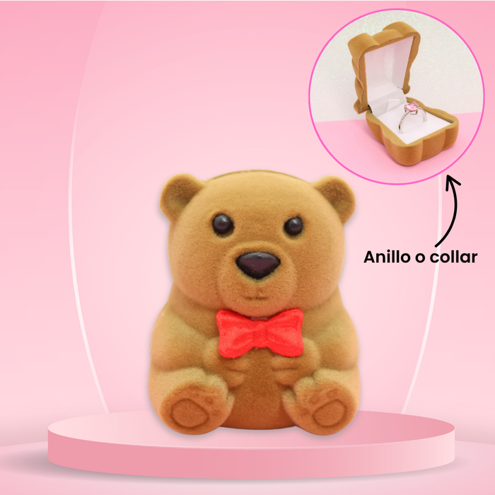 Cajita de Regalo para Anillo y Collar Osito