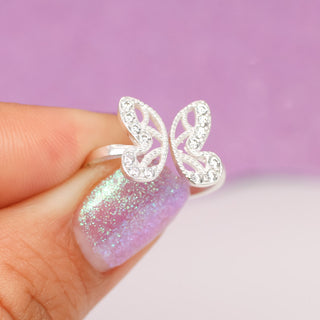 Anillo Ajustable Butterfly Plata 925