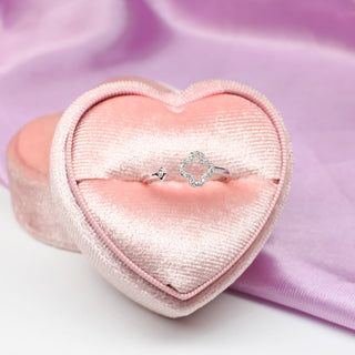 Anillo Trébol Shine Plata 925 Ajustable