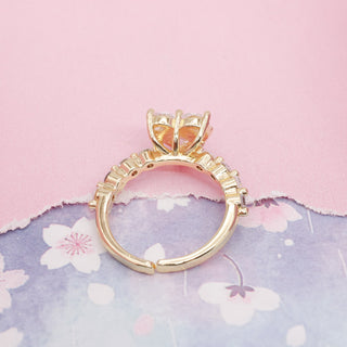 Anillo Ajustable Corazón Brillante