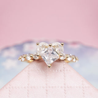 Anillo Ajustable Corazón Brillante