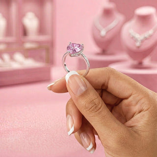Anillo Ajustable de Promesa Pink Love Plata925