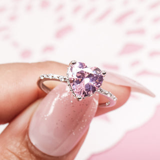 Anillo Ajustable de Promesa Pink Love Plata925