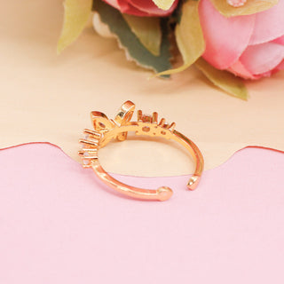 Anillo Ajustable Mariposa y Zirconias