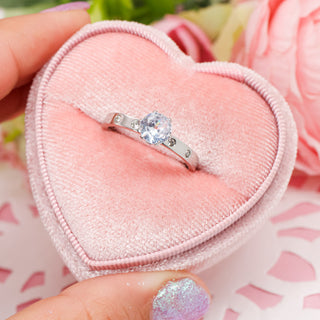 Anillo de Promesa Solitario Crystal