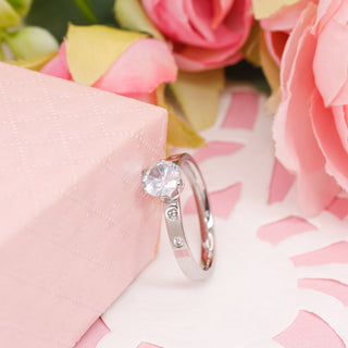 Anillo de Promesa Solitario Crystal