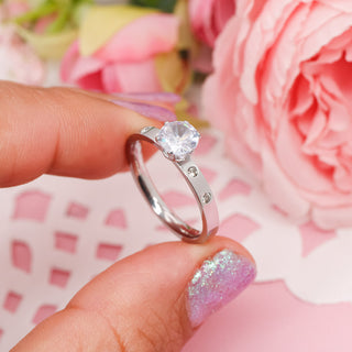 Anillo de Promesa Solitario Crystal