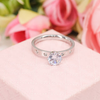 Anillo de Promesa Solitario Crystal