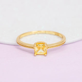 Anillo Promesa Ámbar Plata925