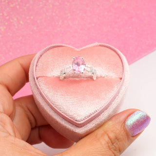 Anillo Gota Pink Plata 925
