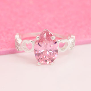 Anillo Gota Pink Plata 925