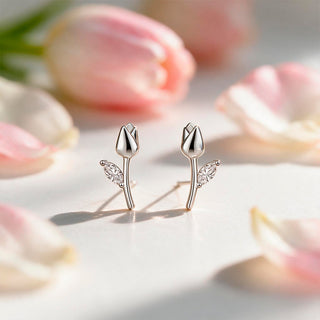 Aretes Tulipán Plata925