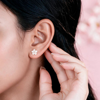 Aretes Flor de Cerezo Plata925