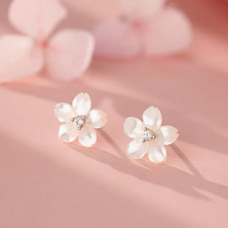 Aretes Flor de Cerezo Plata925