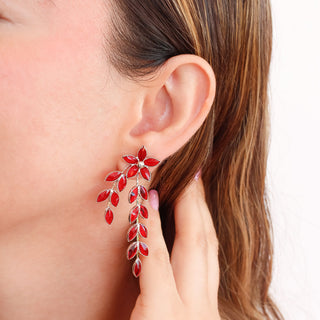 Aretes Crystal Carmesí