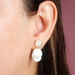 Aretes Discos Nacarados