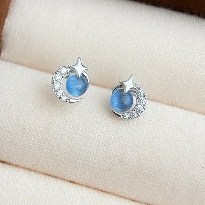 Aretes Galaxia Blue – Pitaya Joyería