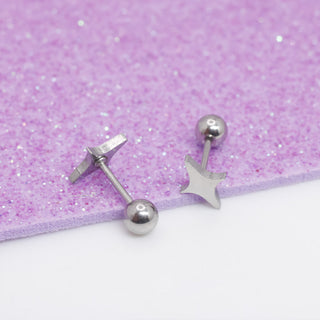 Aretes Star plateado