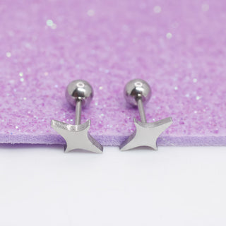 Aretes Star plateado