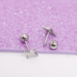 Aretes Star plateado