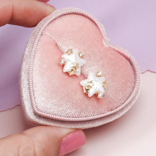 Aretes Estrella Blanca