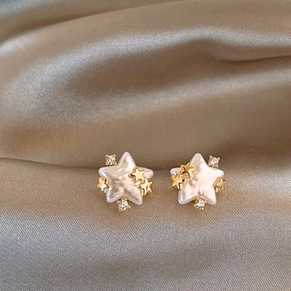 Aretes Estrella Blanca