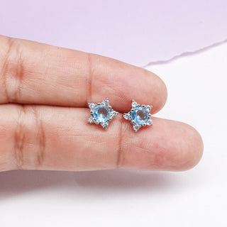 Aretes Estrella Azul