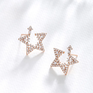 Aretes Star Rose Gold