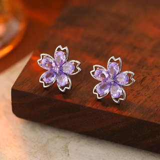 Aretes Purple Sakura