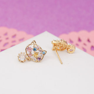 Aretes Sweet Cat con Zirconias