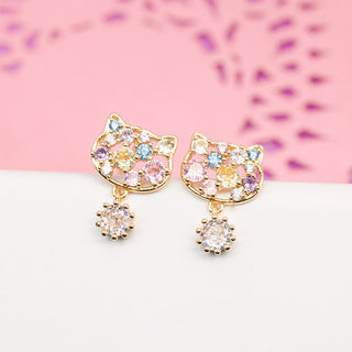 Aretes Sweet Cat con Zirconias