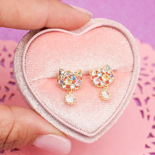 Aretes Sweet Cat con Zirconias