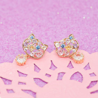 Aretes Sweet Cat con Zirconias